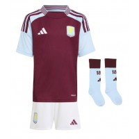 Dres Aston Villa Ian Maatsen #22 Domáci pre deti 2024-25 Krátky Rukáv (+ trenírky)